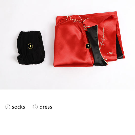 Ada Wong Cosplay Kostüm Qipao Kleid